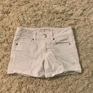 American eagle white jean shorts